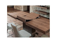 Rechthoekige uitschuifbare eettafel in notenhout - afbeelding 5 van  8