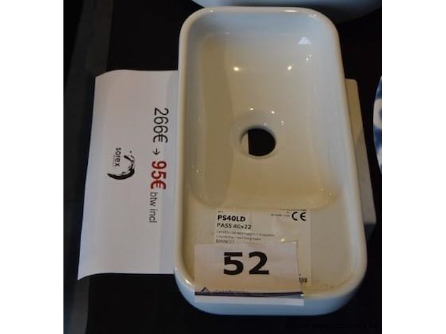 Rechthoekige wasbak 40x22 - afbeelding 1 van  3