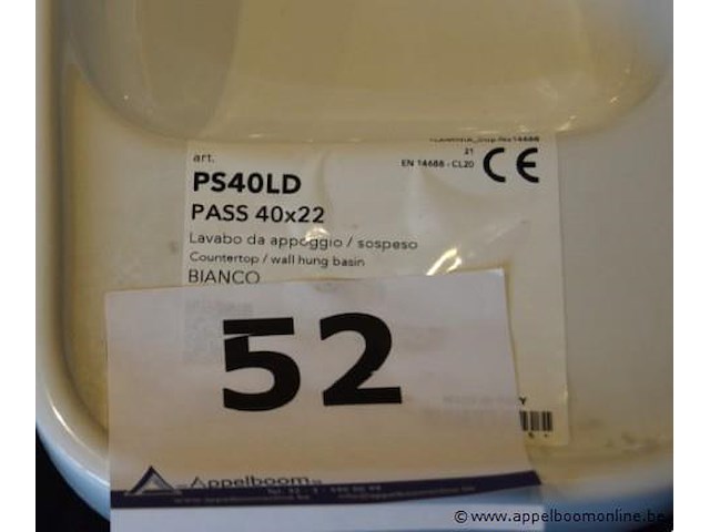 Rechthoekige wasbak 40x22 - afbeelding 2 van  3