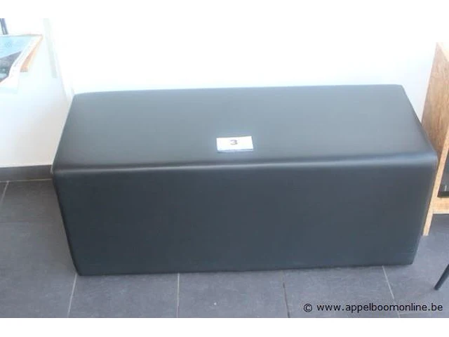 Rechthoekige zitbank in skai bekleed - afbeelding 1 van  1