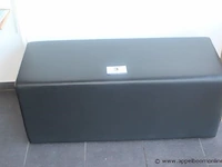 Rechthoekige zitbank in skai bekleed