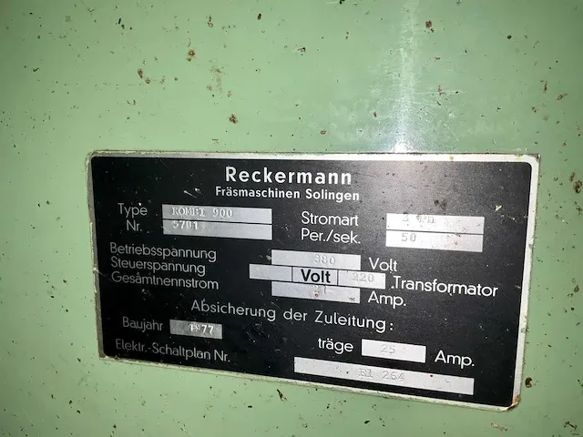 Reckermann freesmachine dubbele spindel (metaalbewerking) - 1977 - afbeelding 17 van  19