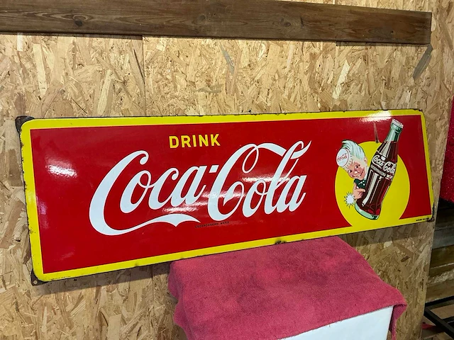 Reclamebord emaille coca cola - afbeelding 1 van  5