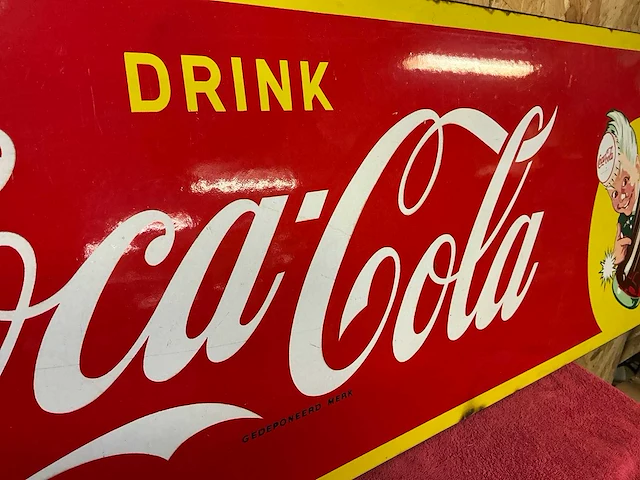 Reclamebord emaille coca cola - afbeelding 4 van  5