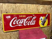 Reclamebord emaille coca cola - afbeelding 1 van  4