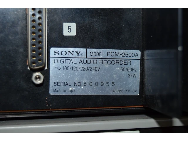 Recorder sony pcm-2500a / pcm-2500b - afbeelding 7 van  7