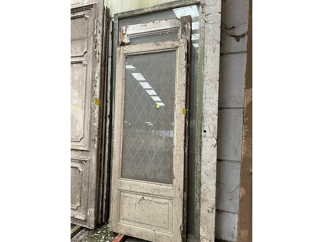 Recup deuren massief hout met glas (3st) (174-82) - afbeelding 1 van  2
