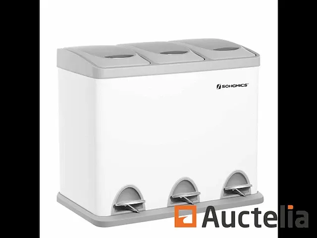Recycling vuilnisbakken, 3-in-1 pedaal vuilnisbakken - afbeelding 5 van  7