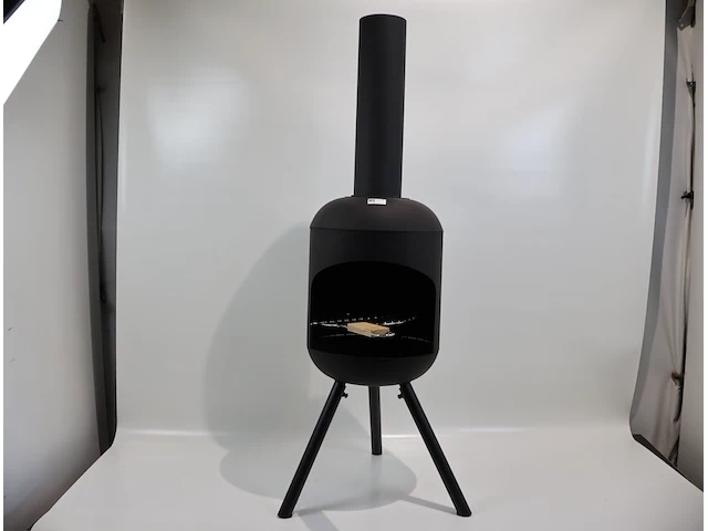 Red fire fuego l fireplace black + grill - afbeelding 1 van  5