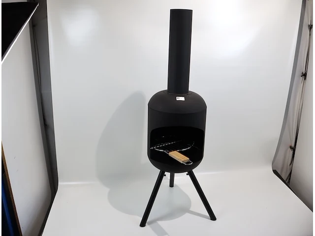 Red fire fuego l fireplace black + grill - afbeelding 2 van  5