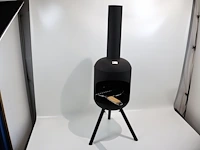 Red fire fuego l fireplace black + grill - afbeelding 2 van  5