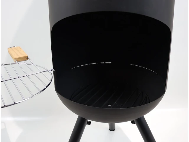 Red fire fuego l fireplace black + grill - afbeelding 4 van  5