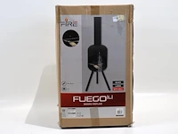 Red fire fuego l fireplace black + grill - afbeelding 1 van  3
