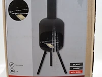 Red fire fuego l fireplace black + grill - afbeelding 2 van  3