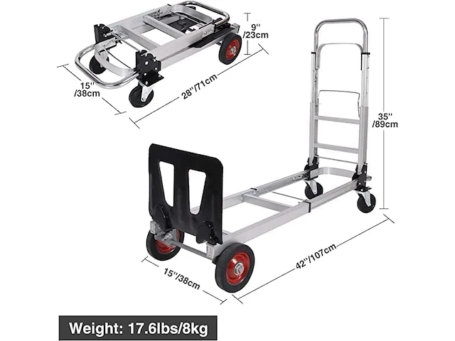 Redcamp 2-in-1 aluminium handtruck - afbeelding 4 van  6