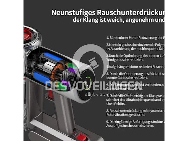 Redroad v17 accu handheld vacuum cleaner - afbeelding 5 van  8