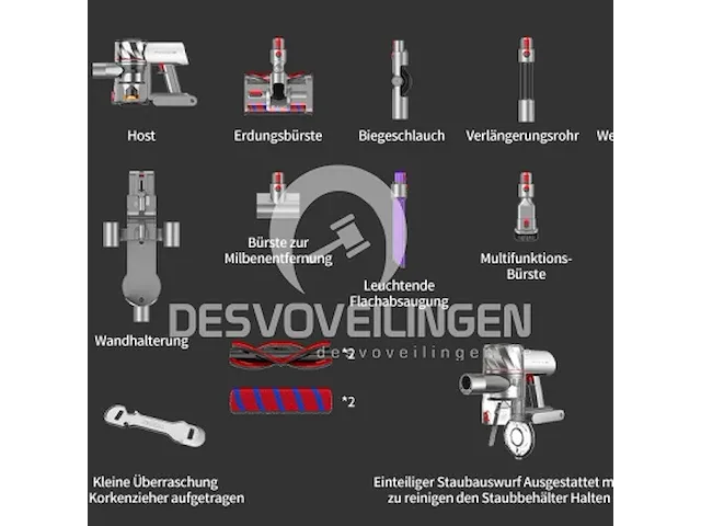 Redroad v17 accu handheld vacuum cleaner - afbeelding 8 van  8