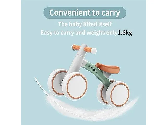 Reed loopfiets voor kinderen vanaf 1 jaar, loopfiets speelgoed voor baby's van 12-36 maanden - afbeelding 4 van  4