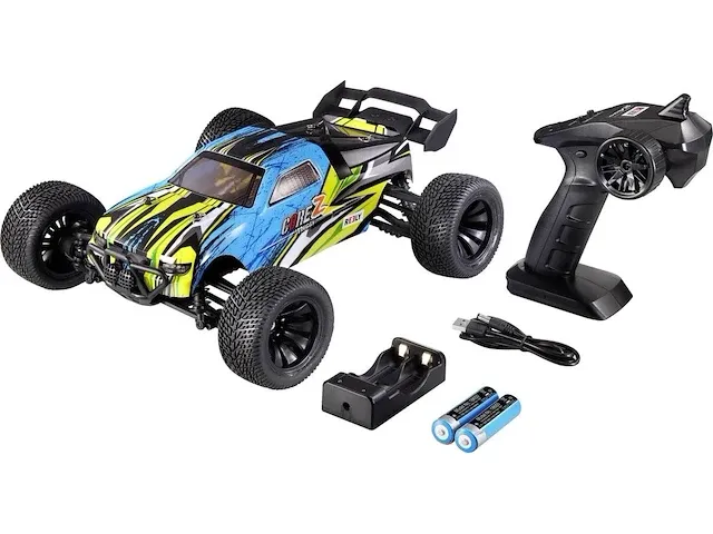 Reely brushed 1:10 xs rc modelauto voor beginners elektro truggy 4wd rtr 2,4 ghz incl. accu en laadkabel - afbeelding 1 van  1