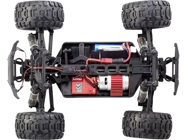 Reely ravage 4x4 oranje, wit brushed 1:16 rc auto elektro monstertruck 4wd - afbeelding 3 van  5