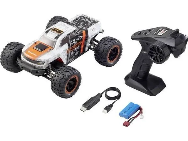 Reely ravage 4x4 oranje, wit brushed 1:16 rc auto elektro monstertruck 4wd - afbeelding 5 van  5