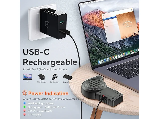 Reesibi c1 elektrische stofblazer met ledlicht - afbeelding 3 van  4