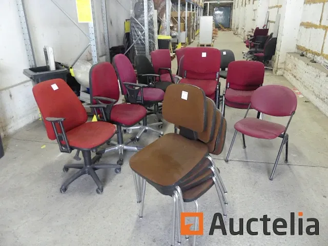Ref appro-014-8 stoelen van bureautafel op wielen, 11 stoelen - afbeelding 2 van  12