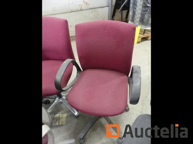 Ref appro-014-8 stoelen van bureautafel op wielen, 11 stoelen - afbeelding 3 van  12