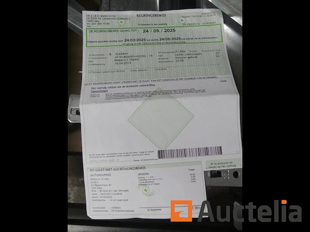 Ref:1-exs-844 - renault trafic bestelwagen (2013-77.659 km) - chassisnummer: vf1flboaedy493292 - afbeelding 8 van  20