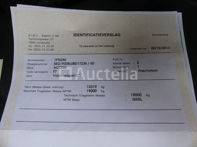 Ref:1434 - vuilniswagen (voor onderdelen) renault access (2013-204.150 km) - afbeelding 21 van  28