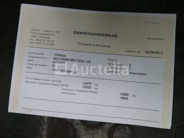 Ref:1444 - renault access vuilniswagen (2013-185.358 km) (vin:seg1930bl5bd17234) - afbeelding 22 van  34