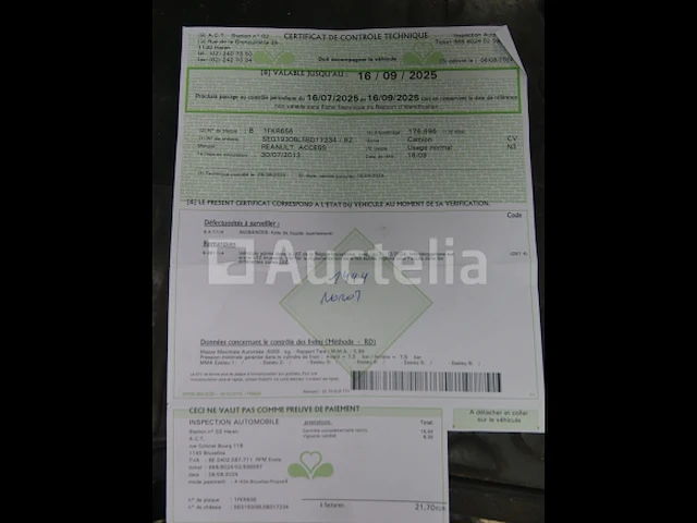 Ref:1444 - renault access vuilniswagen (2013-185.358 km) (vin:seg1930bl5bd17234) - afbeelding 26 van  34