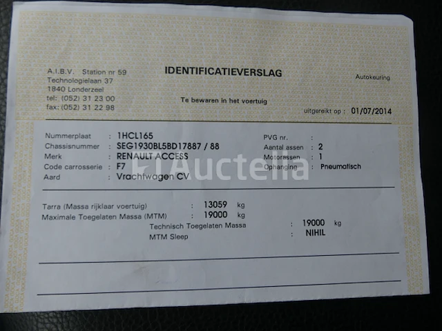 Ref:1477 - renault access vuilniswagen (2014-173.146 km) (vin:seg1930bl5bd17887) - afbeelding 39 van  40