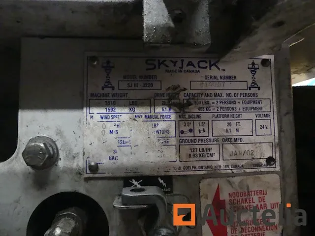 Ref:15 (4980-011) - schaarhoogwerker skyjack sj iii 3220 - afbeelding 2 van  11