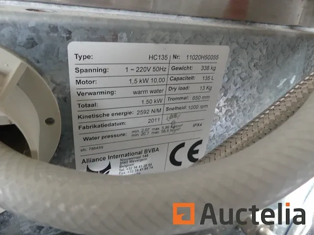 Ref:2 - professionele wasmachine 13 kg met ipso hc135 muntmechanisme - afbeelding 3 van  9