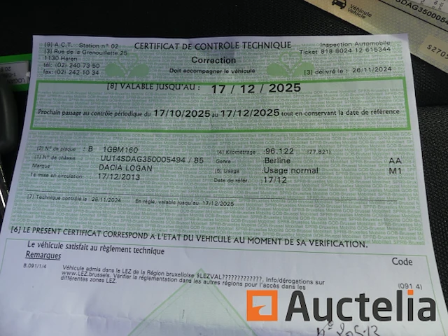 Ref:20513 - auto dacia logan sedan (2013-97.655 km) - afbeelding 5 van  27