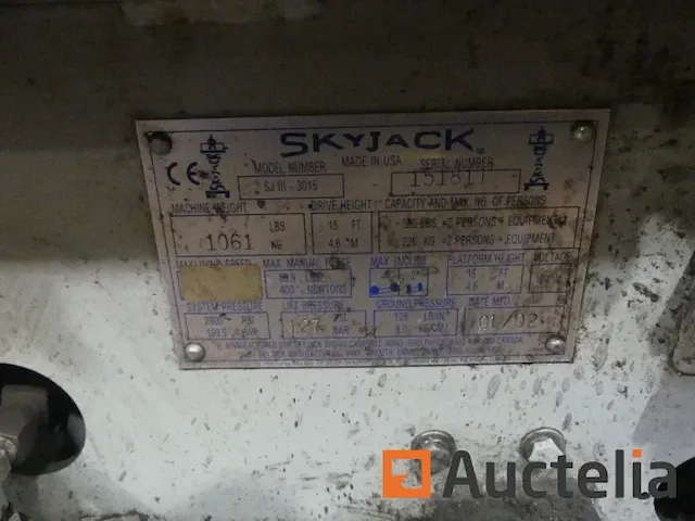 Ref:24 (4980-015) - schaarhoogwerker skyjack sj iii 3015 - afbeelding 6 van  14