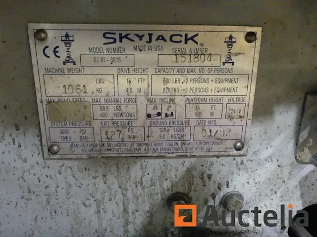 Ref:25 (4980-016) - schaarhoogwerker skyjack sj iii 3015 - afbeelding 7 van  14