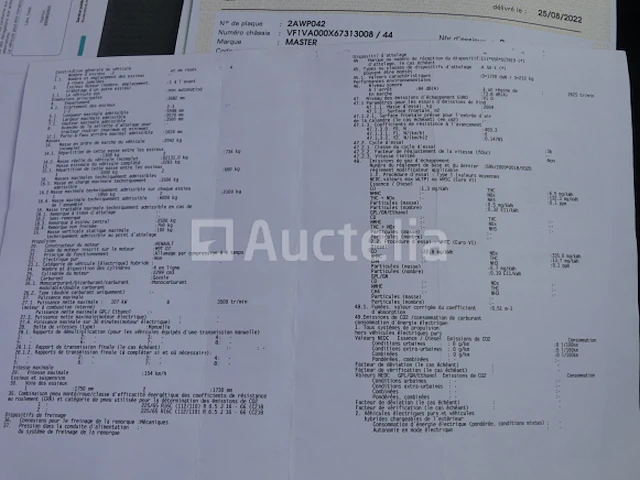 Ref:3570 - bedrijfswagen met hoogwerker renault master (2021-72.312 km)(vin:vf1va000x67313008) - afbeelding 15 van  43