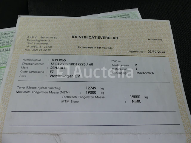 Ref:5446 - renault access vuilniswagen (2013-192.146 km) - afbeelding 33 van  44