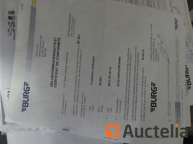 Ref:5588 - container aanhangwagen burg bpa 09-18 ac - afbeelding 14 van  21
