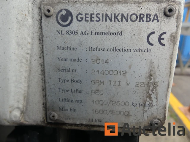 Ref:61-bdt-1 - daf cf 290 fag vuilniswagen (2014-364.476 km) - afbeelding 5 van  42
