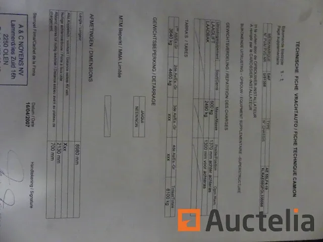 Ref:6118 - vrachtwagen hatchback met laadklep daf ae 55lf 4-19 - afbeelding 35 van  44