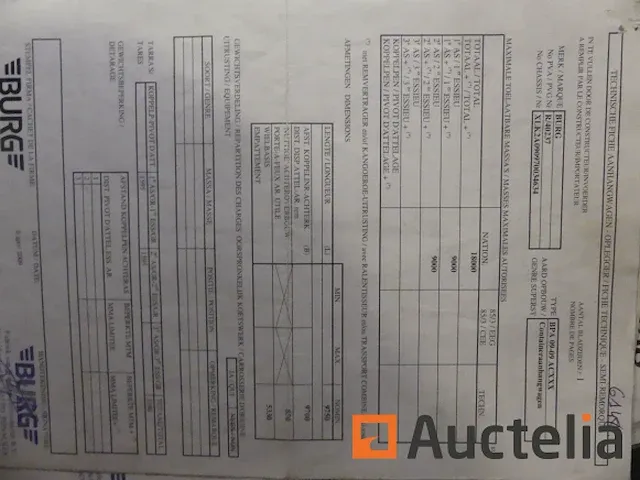 Ref:6148 - container aanhangwagen burg bpa 09-09 acxxx - afbeelding 4 van  19