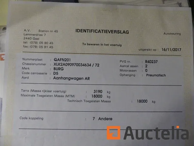 Ref:6148 - container aanhangwagen burg bpa 09-09 acxxx - afbeelding 5 van  19