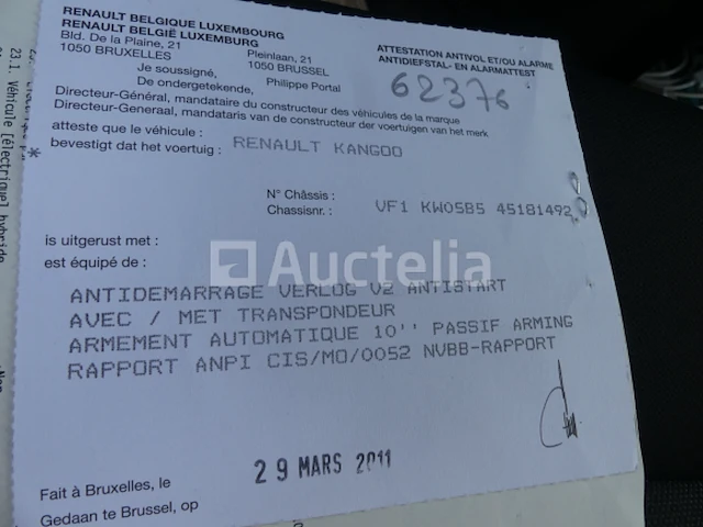 Ref:62376 - renault kangoo 1.5 d auto (2011-42.514 km) - afbeelding 29 van  35