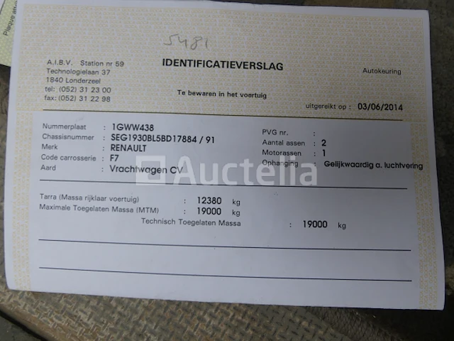 Ref:62481 - renault access vuilniswagen (2014-281.264 km) (vin: seg1930bl5bd17884) - afbeelding 24 van  34