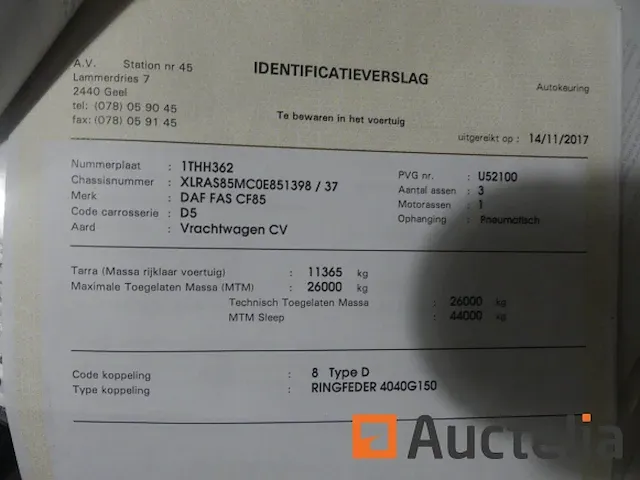 Ref:6689 - container vrachtwagen daf as85 mc5-l - afbeelding 10 van  52