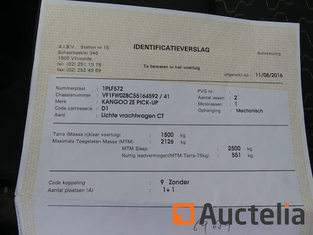 Ref:69689 - renault fw elektrische pick-up auto (ongeval) - afbeelding 17 van  37