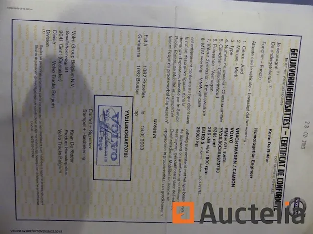 Ref:7092 - volvo fmfh 62l 8.0e5 container vrachtwagen (2008-821.938 km) - afbeelding 44 van  58